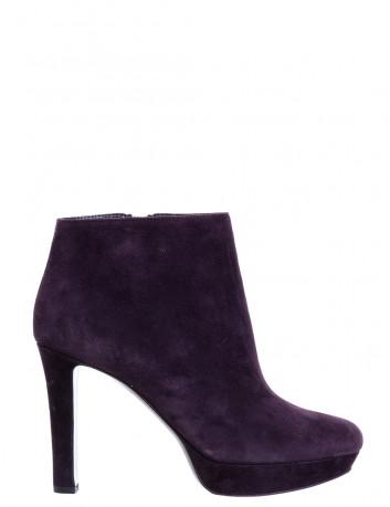 Purple suede heeled ankle...