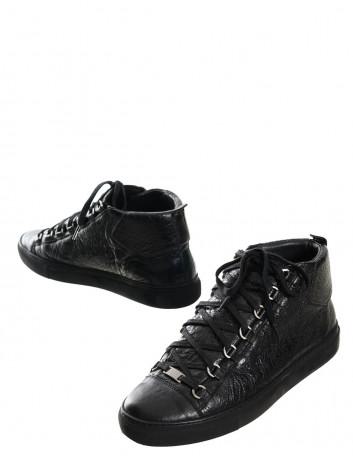 Arena creased leather sneakers