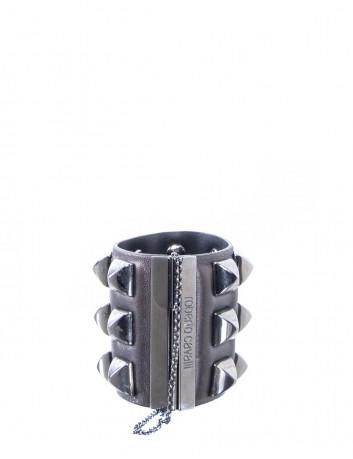 Roberto Cavalli Embellished Snake Bracelet in Metallic