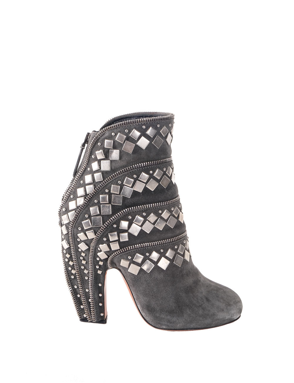 Grey Studded Ankle Boots on Sale | medialit.org