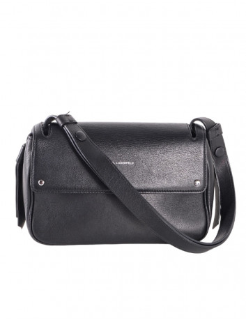 Black shoulder satchel bag