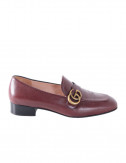GG burgundy leather loafers