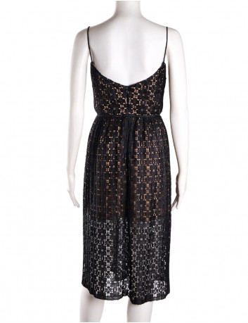 Black lace strap dress