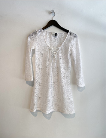 White lace tunic top