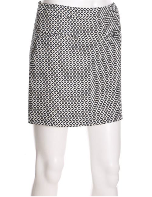 Printed stretch mini skirt
