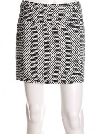 Printed stretch mini skirt